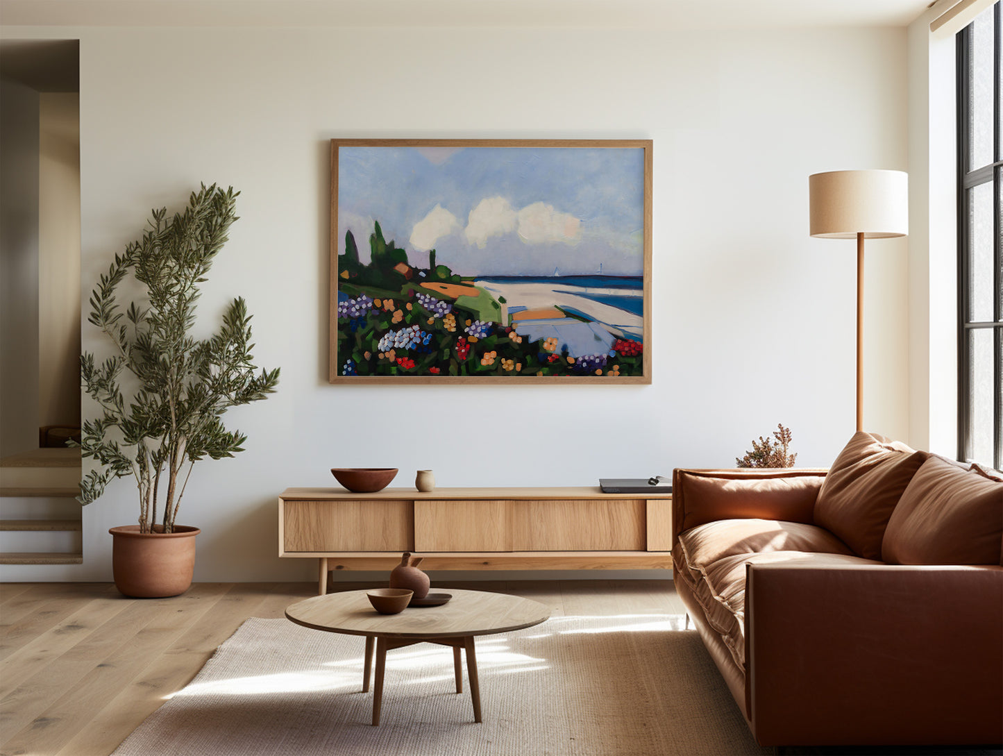 Floral Beach, Original Painting by Christen Zeleznik | Fine Art Print