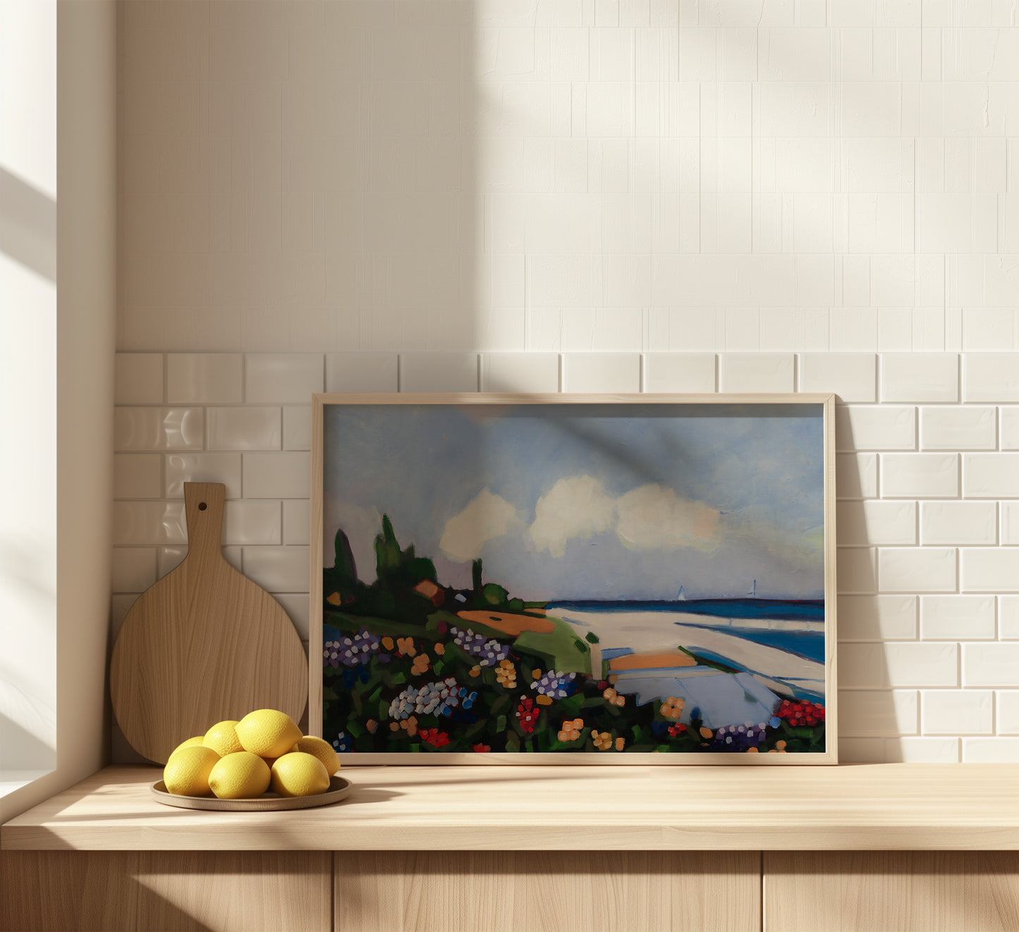 Floral Beach, Original Painting by Christen Zeleznik | Fine Art Print