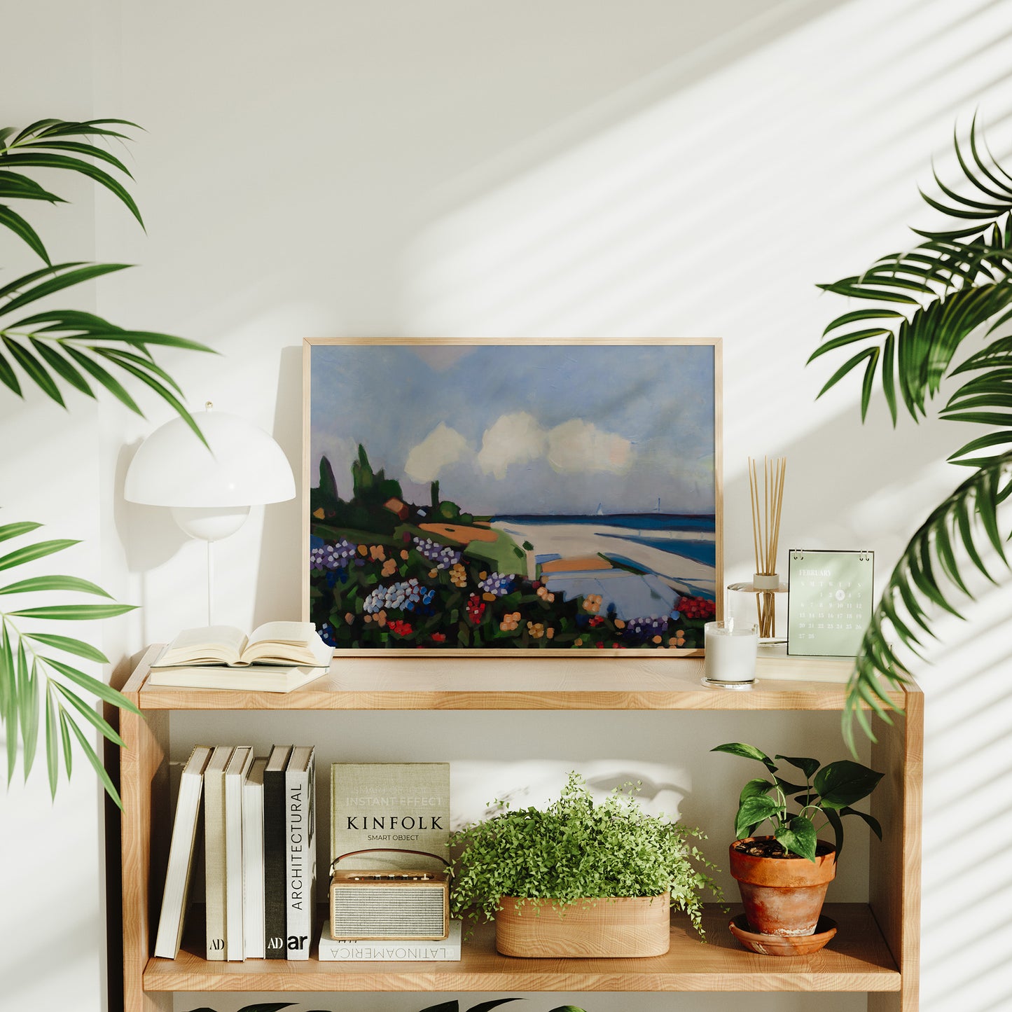 Floral Beach, Original Painting by Christen Zeleznik | Fine Art Print