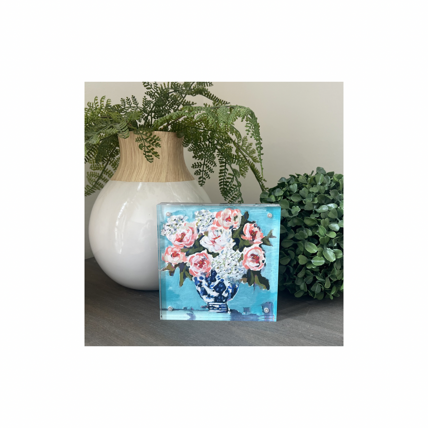 “Sweet Days” – Original Mini Floral in Acrylic Block Frame