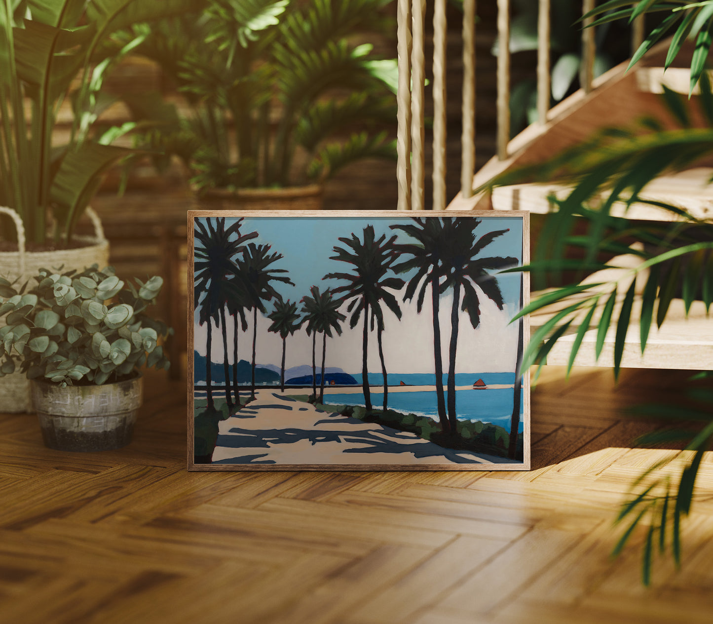 Palm Trees, Original Painting by Christen Zeleznik | Fine Art Print