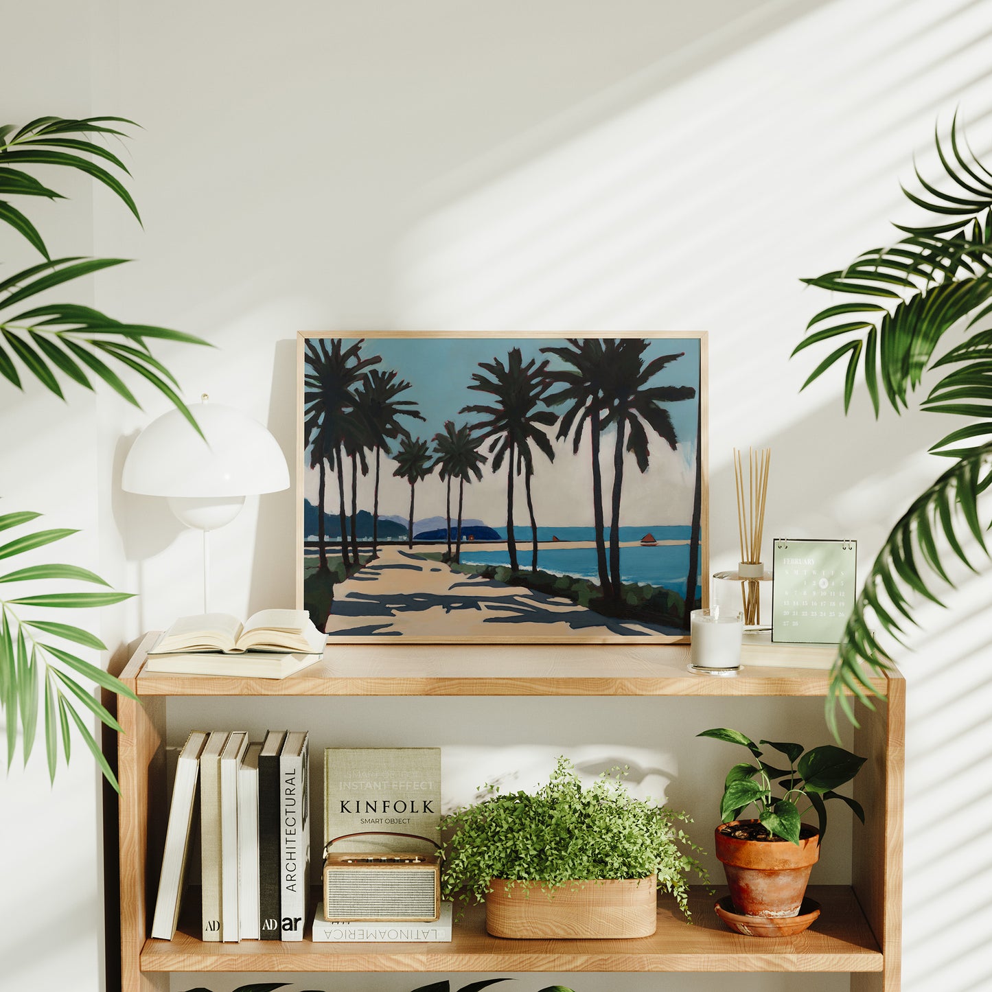 Palm Trees, Original Painting by Christen Zeleznik | Fine Art Print