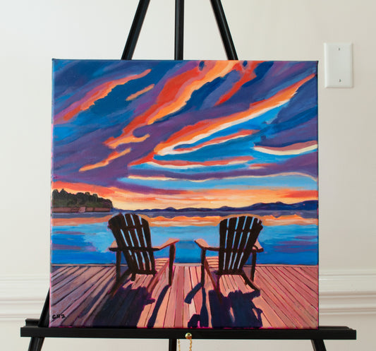 Clemson Sky, Original Art by Christen Zeleznik