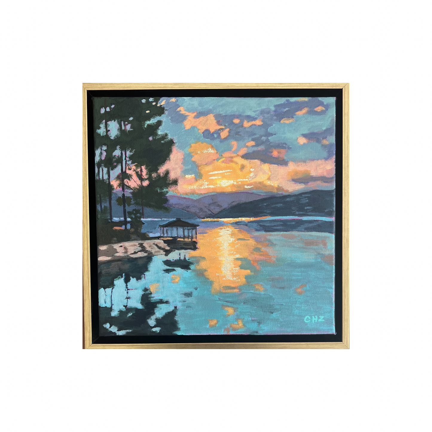 Last Light on the Lake, Original Art by Christen Zeleznik