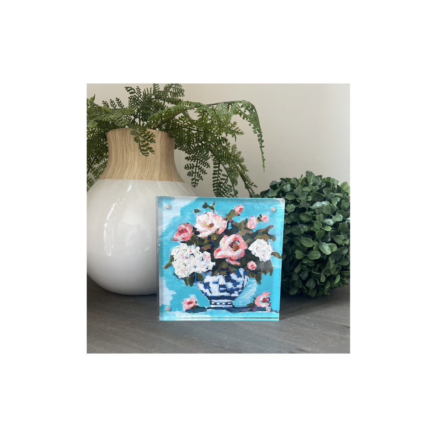 “All for You” – Original Mini Floral in Acrylic Block Frame