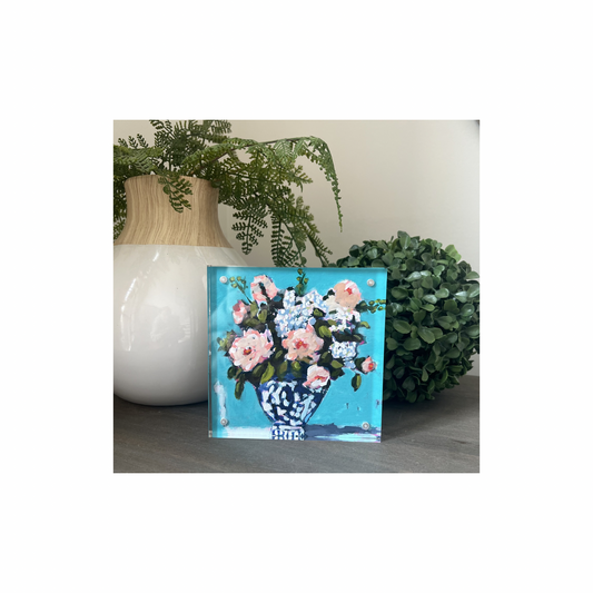 “Close to Me” – Original Mini Floral in Acrylic Block Frame