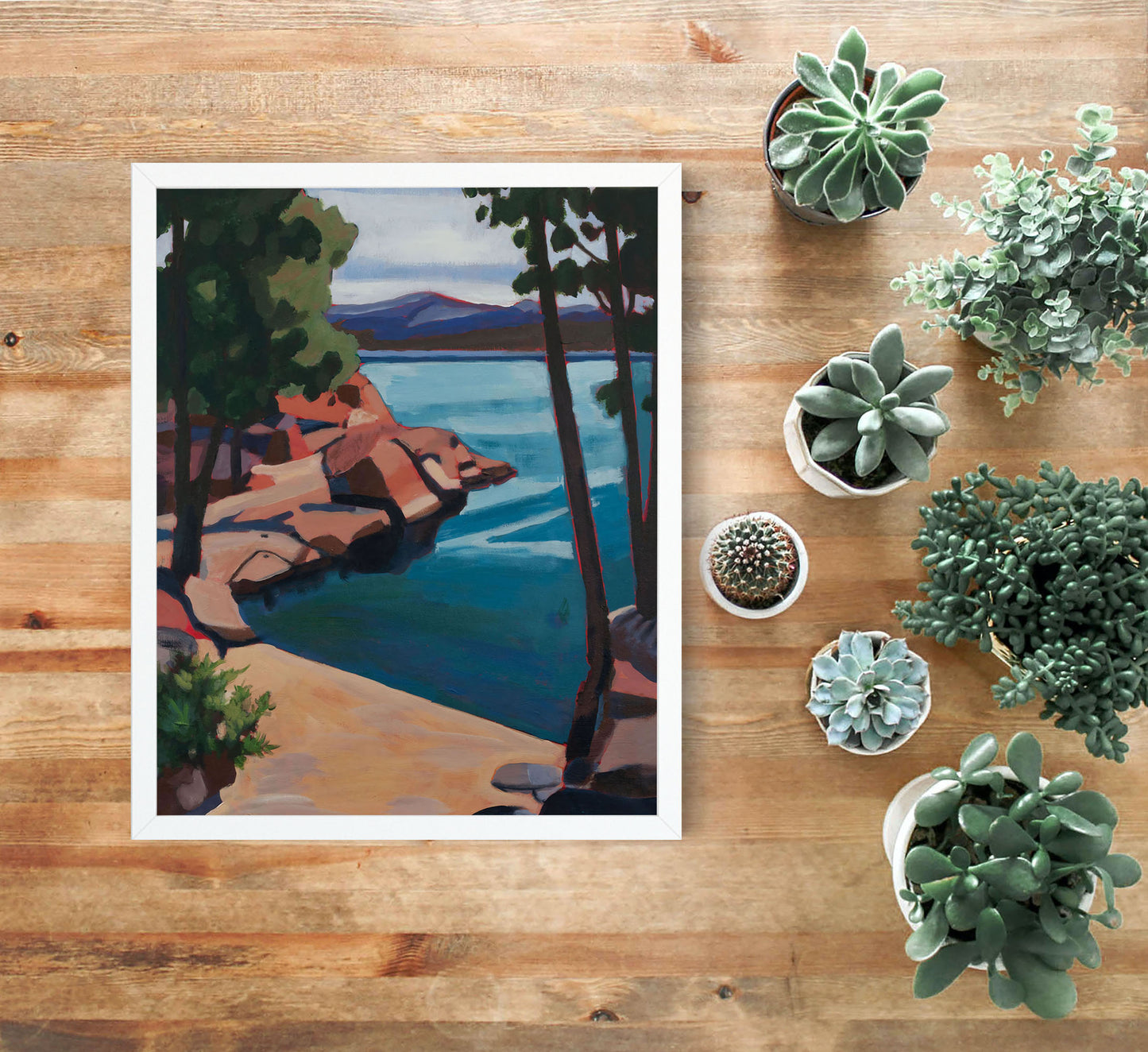 Lake View, Original Painting by Christen Zeleznik | Fine Art Print