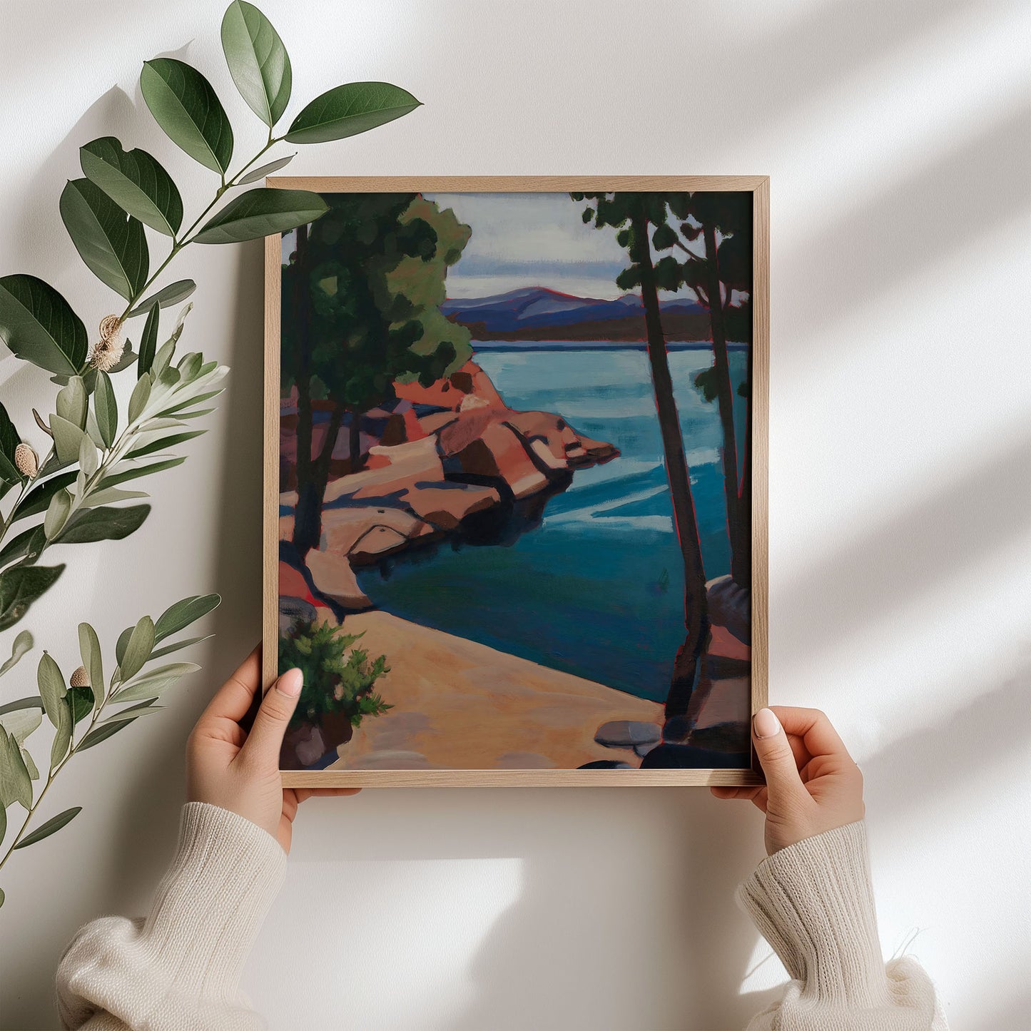 Lake View, Original Painting by Christen Zeleznik | Fine Art Print