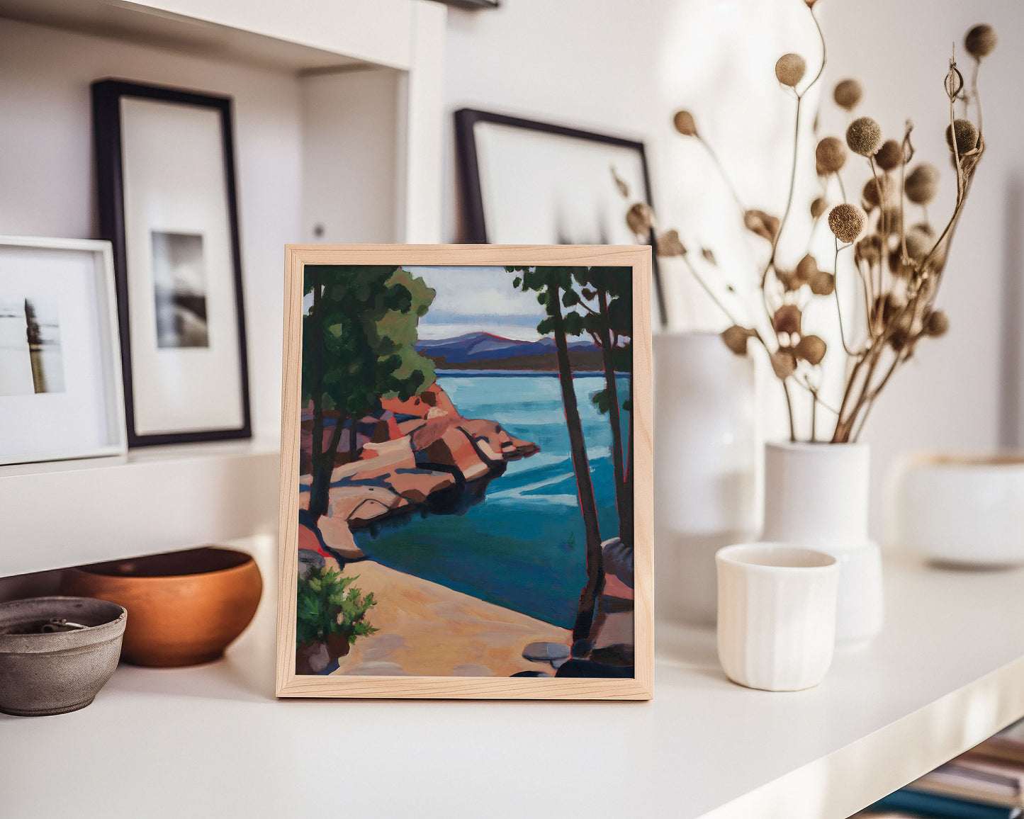 Lake View, Original Painting by Christen Zeleznik | Fine Art Print