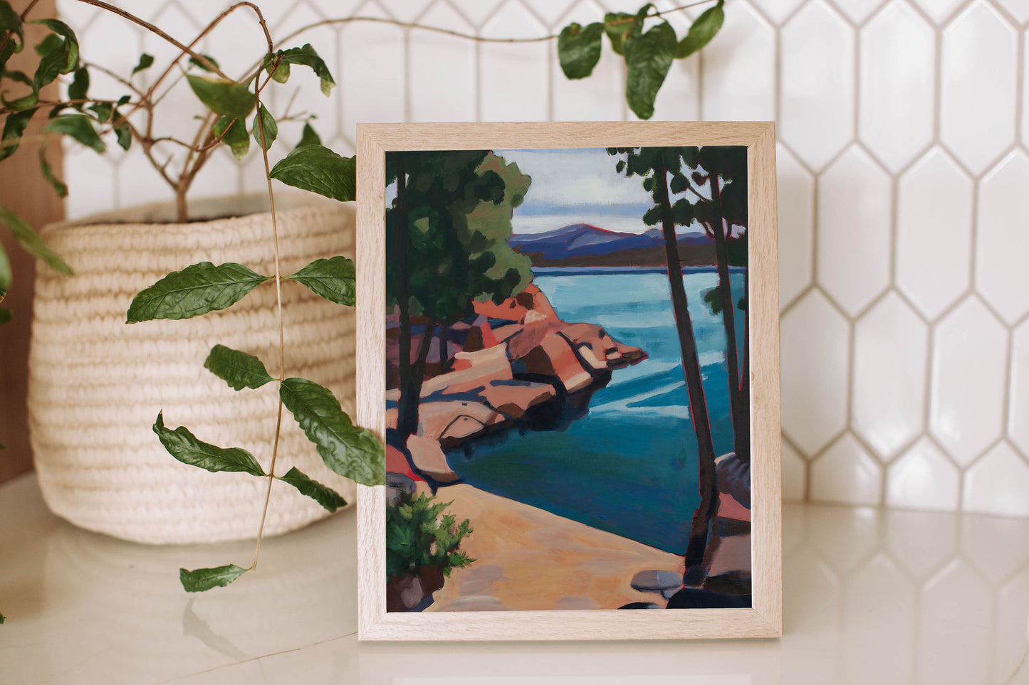 Lake View, Original Painting by Christen Zeleznik | Fine Art Print