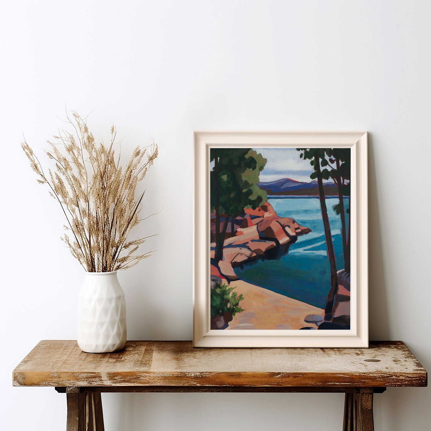 Lake View, Original Painting by Christen Zeleznik | Fine Art Print